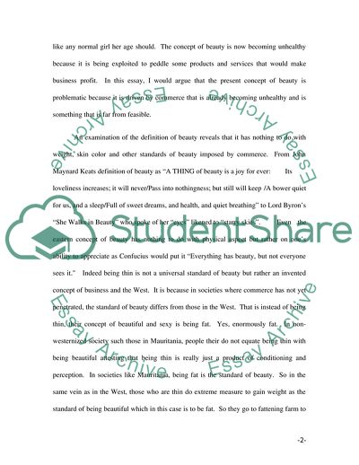 The Present Concept of Beauty