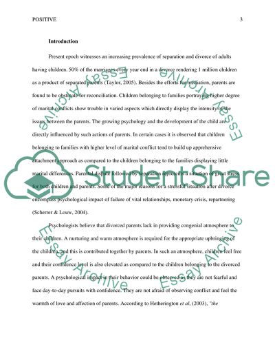 How Positive Psychology Can Benefit Children Of Divorced Parents