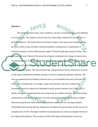 The Fiscal and Monetary Policy and Economic Fluctuations