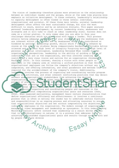 Personal Leadership Development Strategy