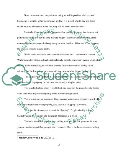 Corporate Finance: Selling off the Properties