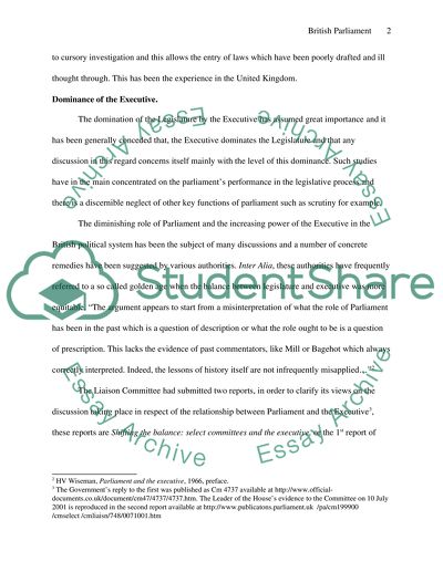 The Parliamentary Contribution to Democracy