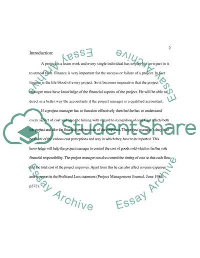 Project Managers Should be Qualified Accountants