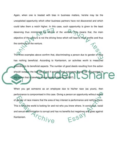 Why racial and sexual discrimination are immoral