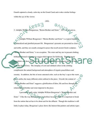 Visual Description & Personal Analysis