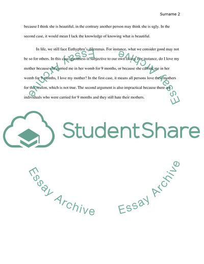 MENO AND EUTHYPHROS DILEMMA