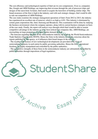 Strategic Operations of Intel in the Semiconductor Industry