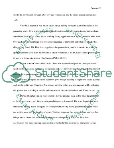 Changing Government Sports Policy