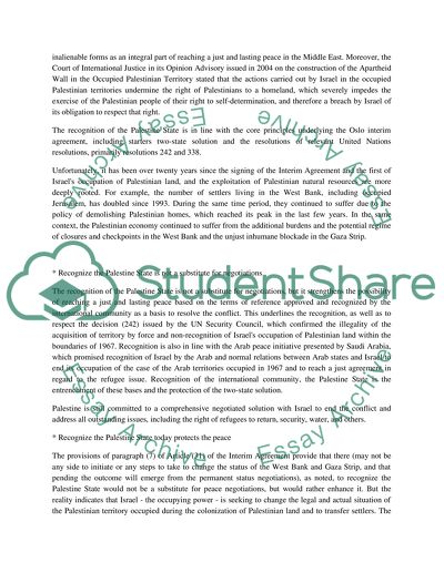 Palestine State Today