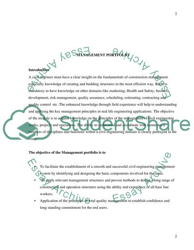 Management Portfolio