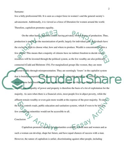 Capitalism: For and Against