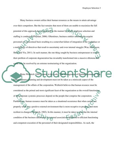 Factors that Influence Employee Selection