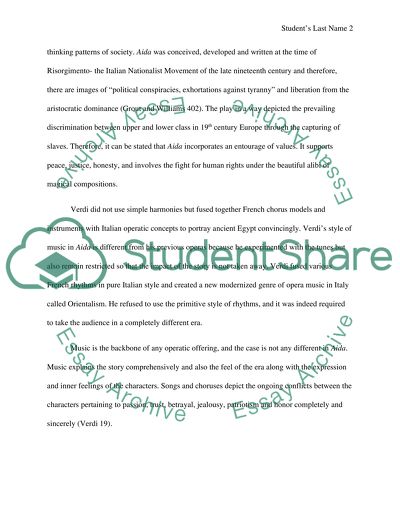 Aida - a World Famous Grand Opera