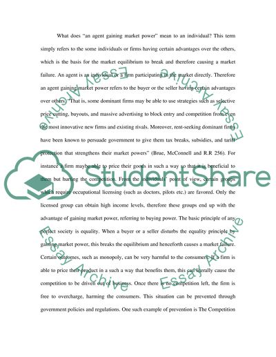 Factors of Market Failures in Microeconomics