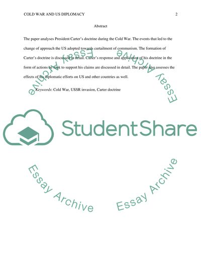 The Cold War and U.S Diplomacy