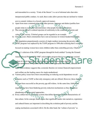 Cultural Approaches to Poverty, Gangs, and Drug Wars