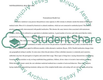 Nontraditional Health Care