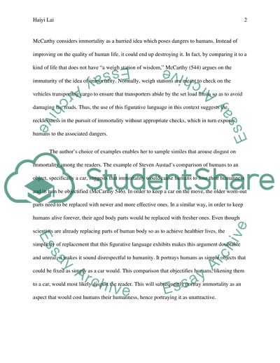 Is Immortality a Worthy Course