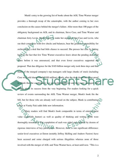 Aol Time Warner Merger By Nina Munk