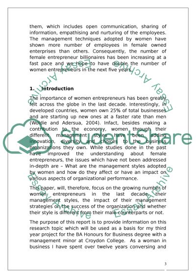 Female Entrepreneurs