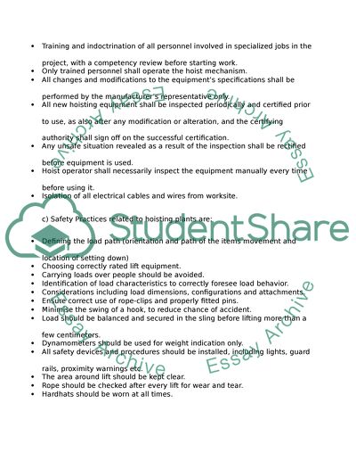 Health Safety and Welfare