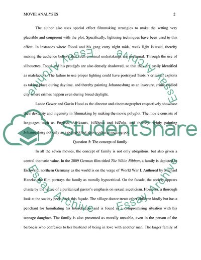 Volver, A Separation, The White Ribbon, Tsotsi, Departures, Animal Kingdom and The Secret in their Eyes