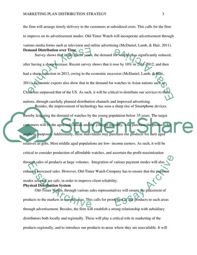 Distribution Strategy of a marketing plan