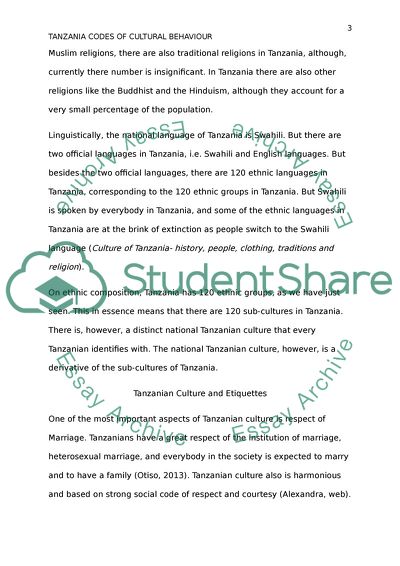 Codes of Cultural Behavior