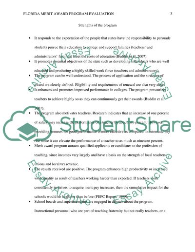 Florida Merit Award Program