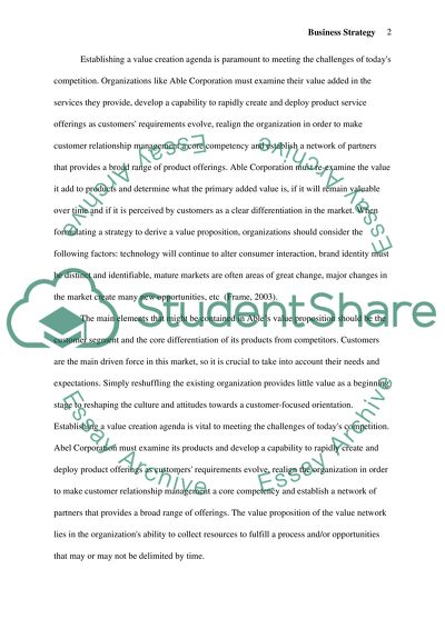 Business Strategy Able Corporation