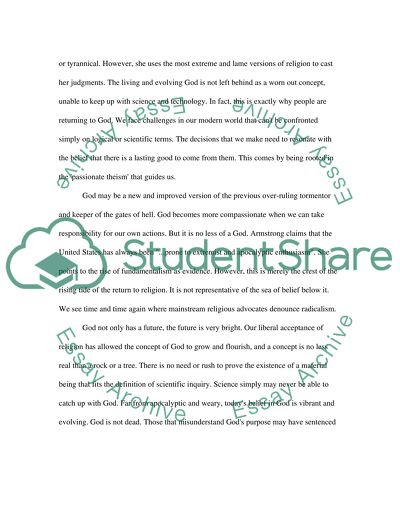 Karen Armstrongs Does God Have a Future