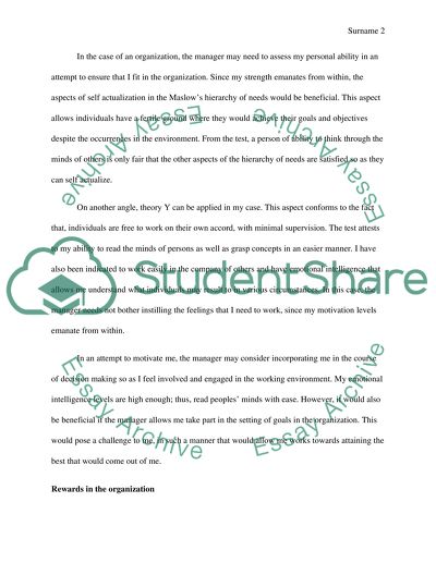 Motivation Paper Self assessment