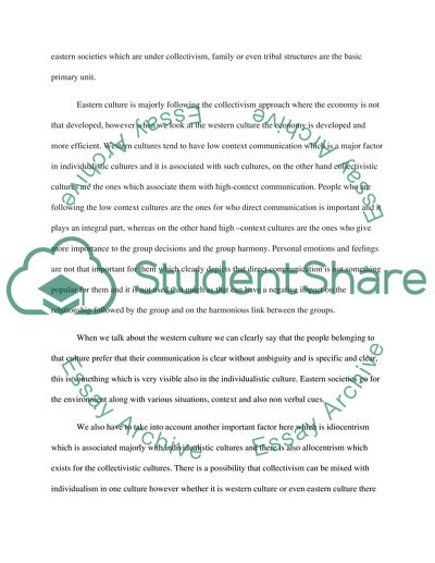 Individualism and Collectivism between Eastern and Western Cultures