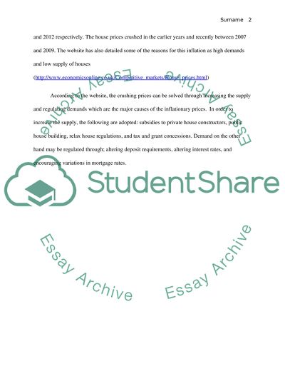 Inflation on House Prices