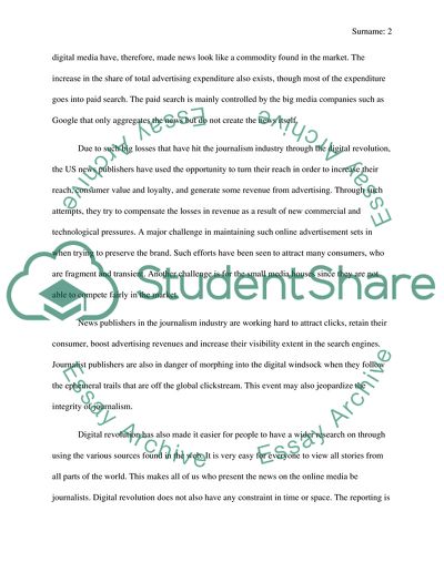 Journalism and Digital Revolution