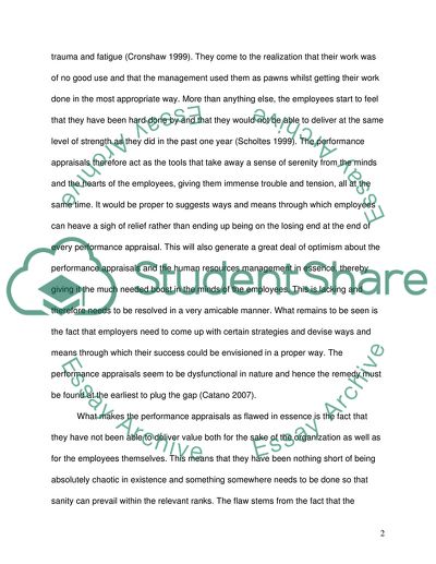 How Performance Appraisals Shaped up the Organizational Fabric