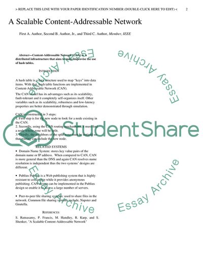 A Scalable Peer-to-peer Lookup Protocol for Internet Application