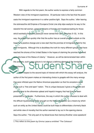 Joseph Bruchacs Ellis Island and Gloria Anzalduas To Live In the Border Lands Means You