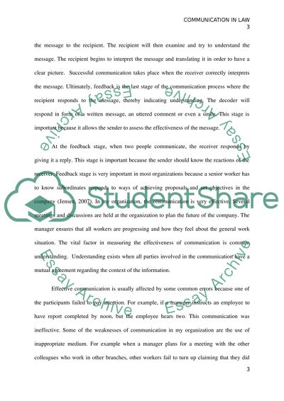 Communication in law