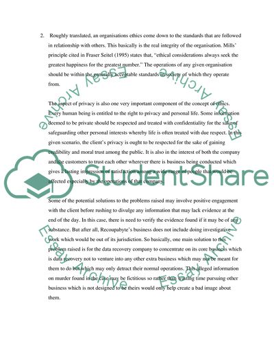 The Right to Privacy and Personal Life