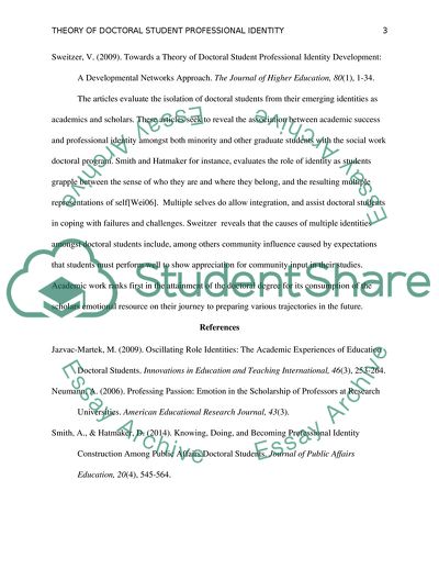 Theory of Doctoral Student Professional Identity