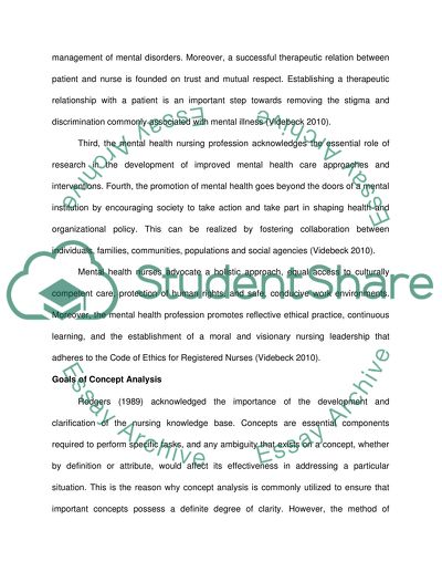 Therapeutic Relationship in Mental Health Nursing