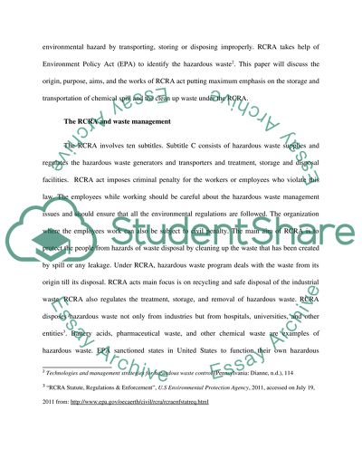 The Storage and Transportation of Spill Cleanup Waste
