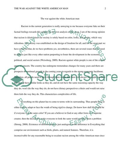 The War Against The White American Man