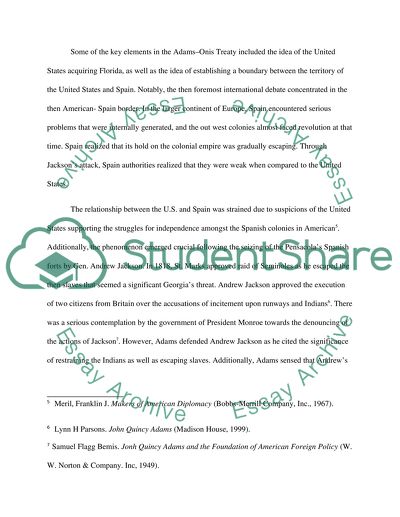 The Adams-Onis Treaty