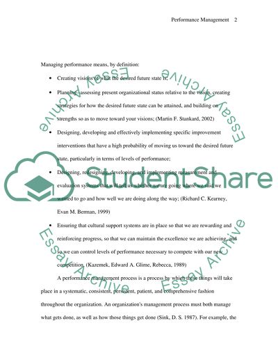 The Potential for Performance Management to Contribute to Organizational Effectiveness