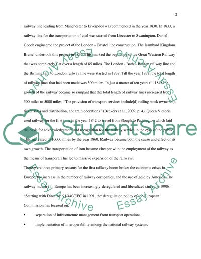 The Growth of Railways in Europe and Its Impact on the Society