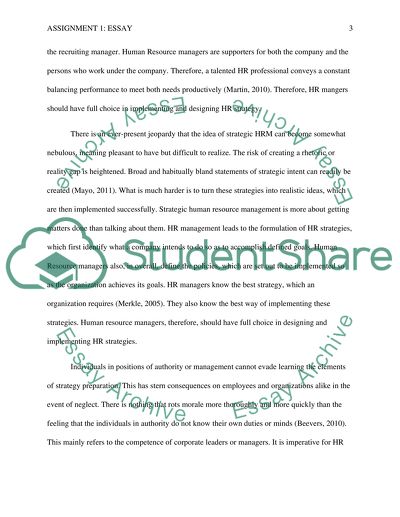 Tasks of HR Managers