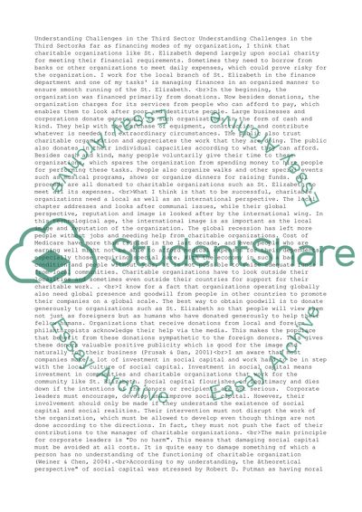 Understanding Challenges In The Third Sector