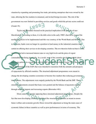 The Neoliberal Counterrevolution & Structural Adjustment